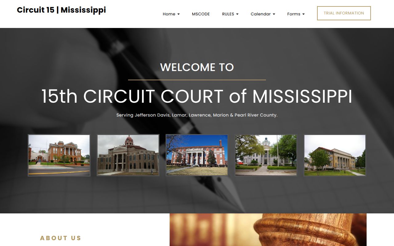 Pearl River County court calendar Fifteenth Circuit hearing scheduling information