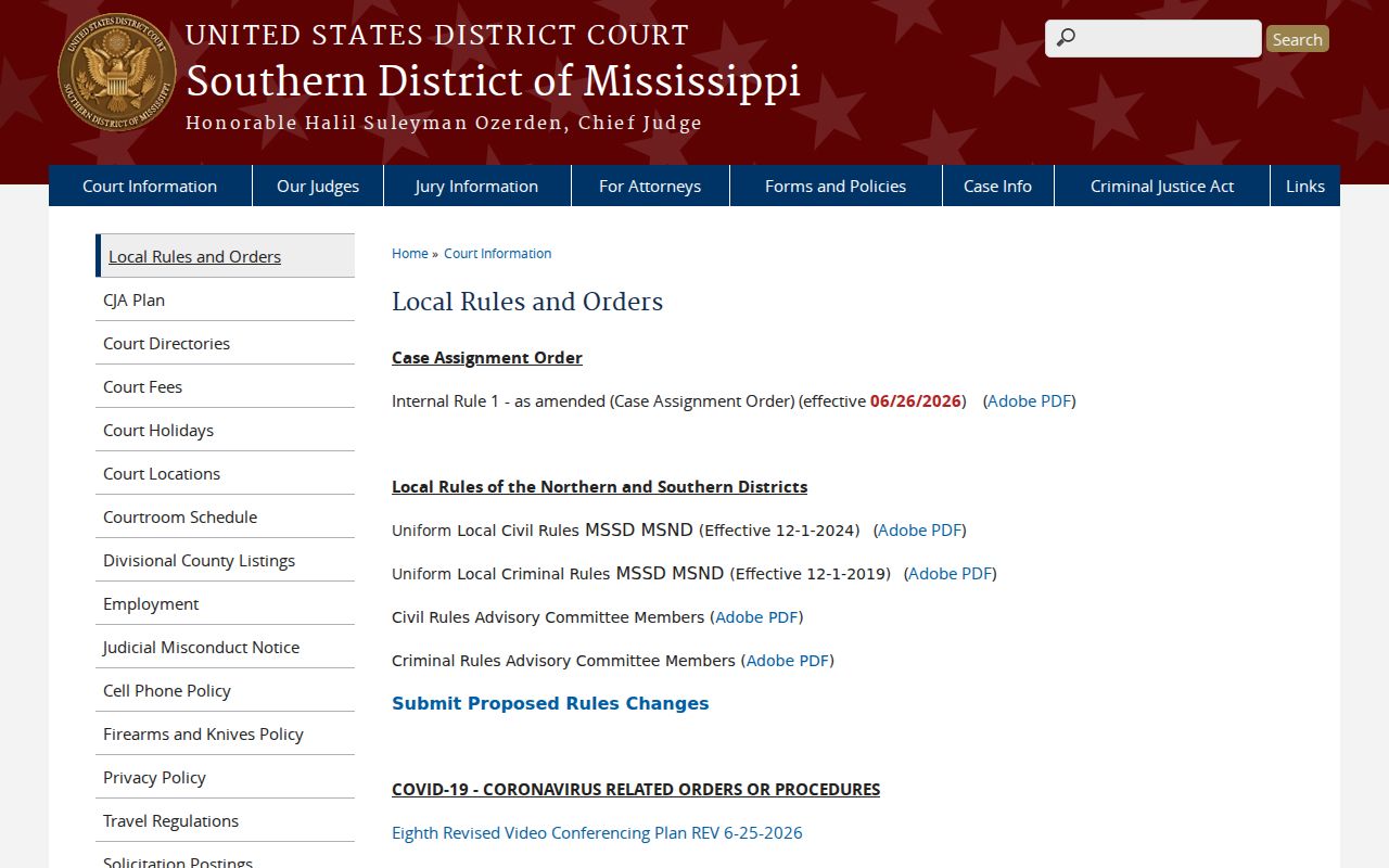 Lumberton court record federal local rules and case assignment source