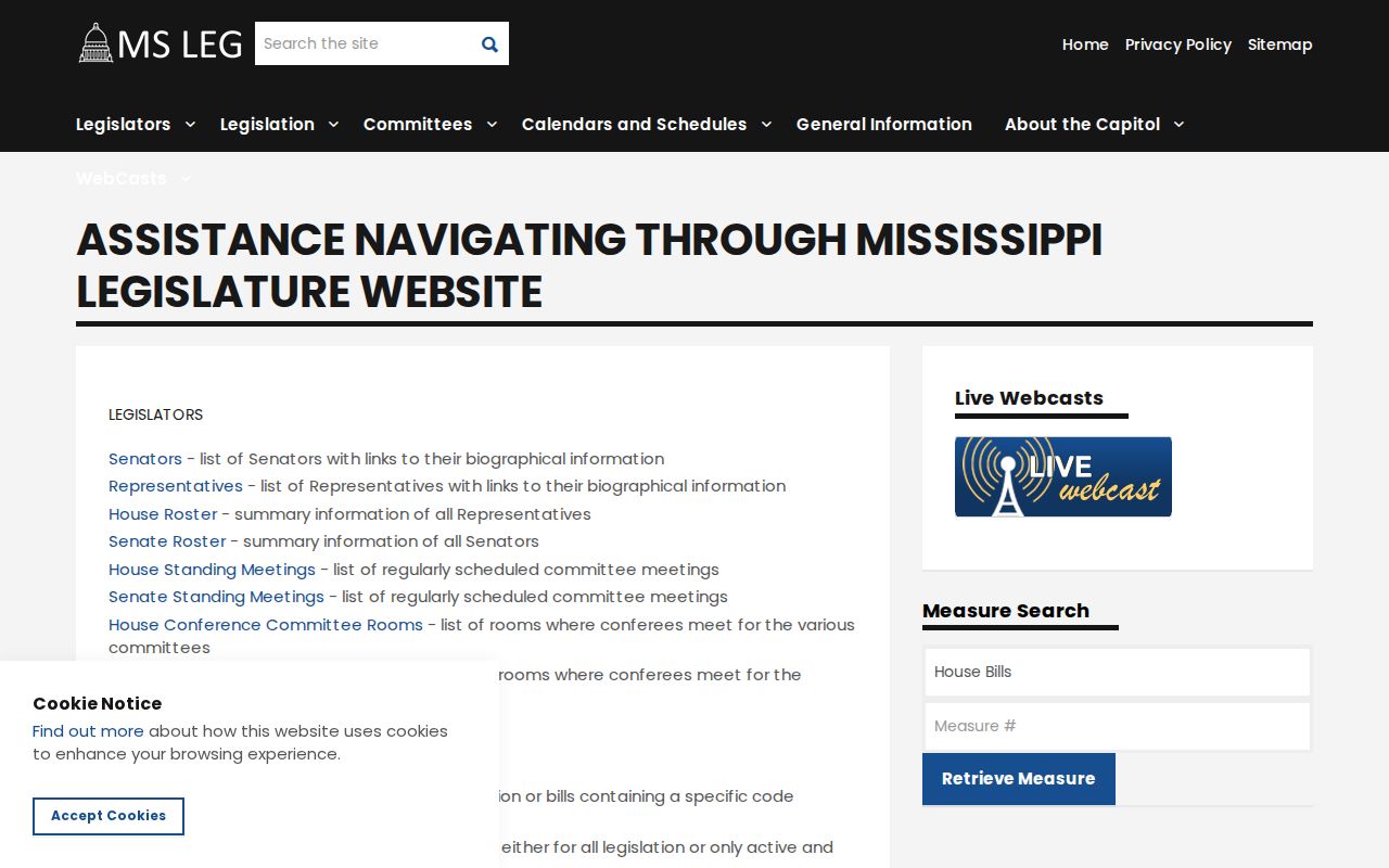 Picayune court record access through official Mississippi code information